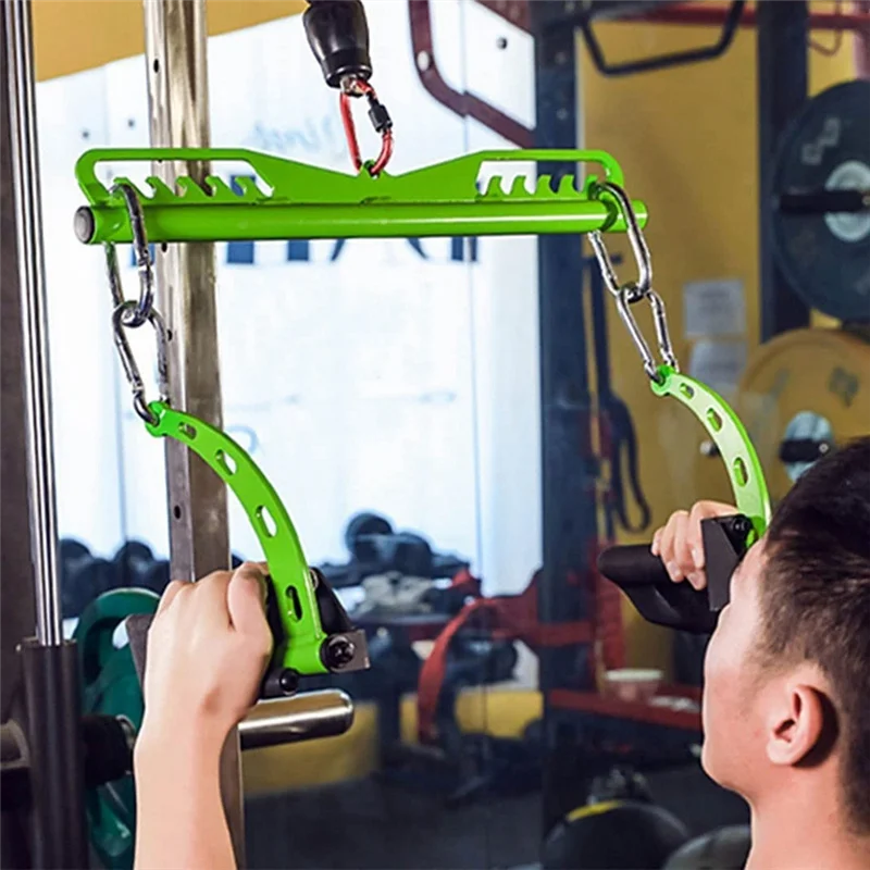 Home Gym Fitness Spreader Bar Multi-Grip Wide Lat Pull Down BarLat Pulldown Attachments Long BarShort Bar-ABWY