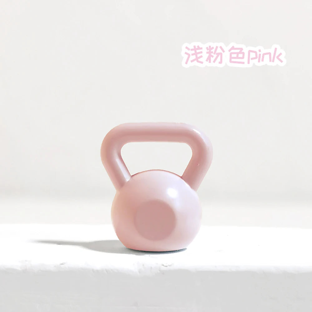 1Pcs 1/12 Dollhouse Miniature Metal Dumbbell Mini Kettlebell Model for ob11 bjd Doll House Accessories Decoration