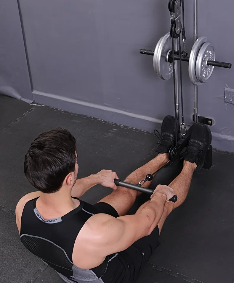 Fitness Lat Pull Down Bar Press Biceps Back Strength Workout Handle For Cable Machine Attachment Gym Accessories