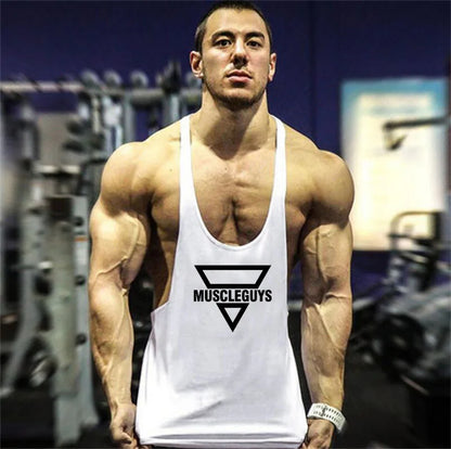 2024 New Bodybuilding Stringer Tank Top Men Fitness Clothing Gyms Shirt Brand Muscle vest Workout Cotton Regatas Masculino