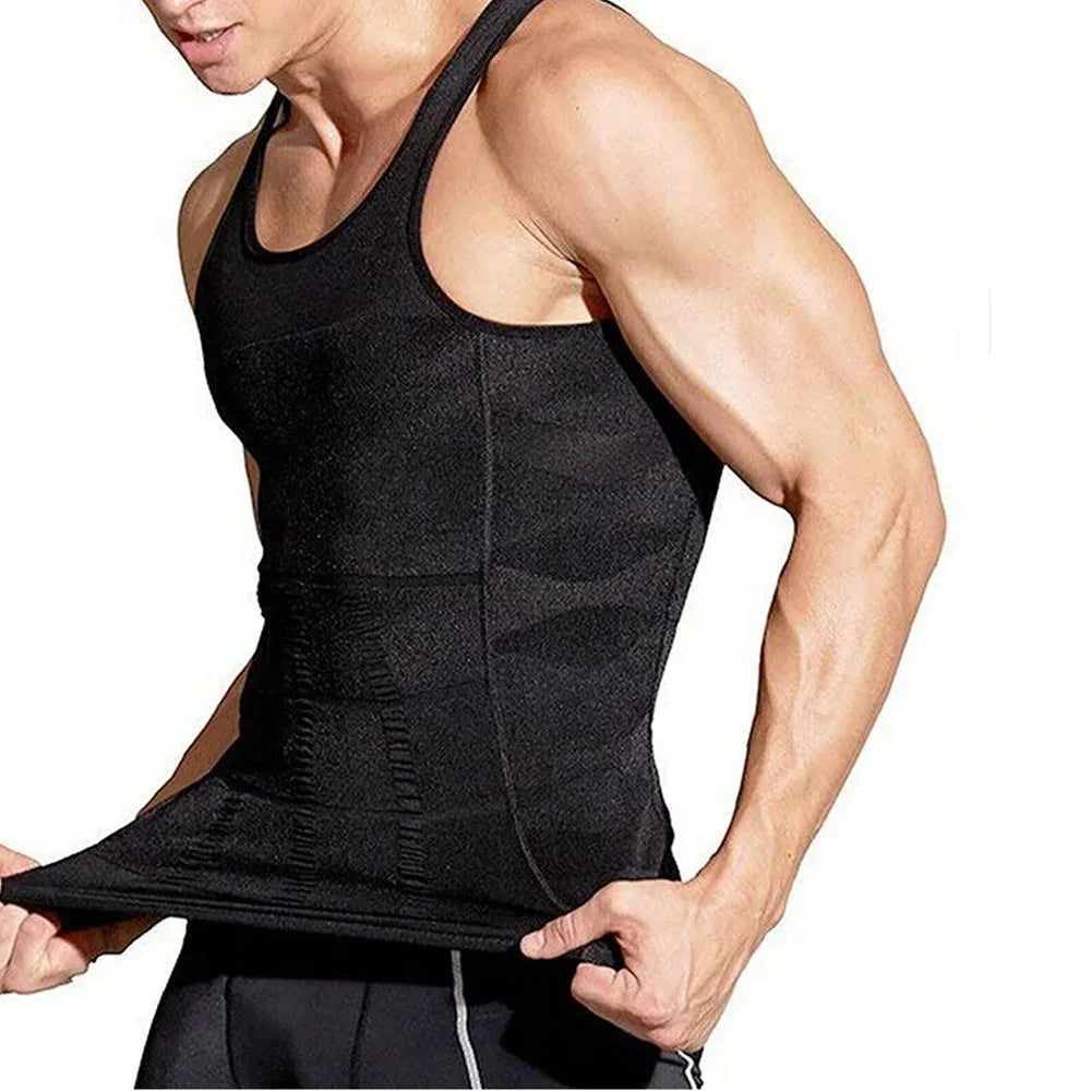 3/2/1Pieces Men's Compression Body Shaper Tank Top, Slimming Vest