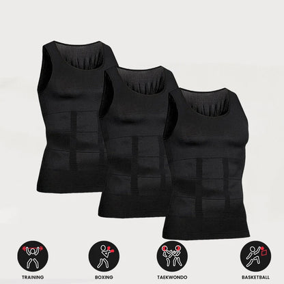 3/2/1Pieces Men's Compression Body Shaper Tank Top, Slimming Vest