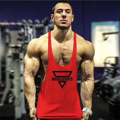 2024 New Bodybuilding Stringer Tank Top Men Fitness Clothing Gyms Shirt Brand Muscle vest Workout Cotton Regatas Masculino