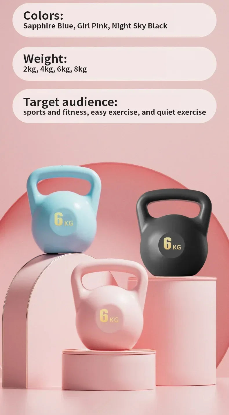 1pc Women's Lifting Kettle Dumbbell Buttock Artifact Kettlebell Men's Fitness Home Professional Squat Weight Loss Exercise Equip