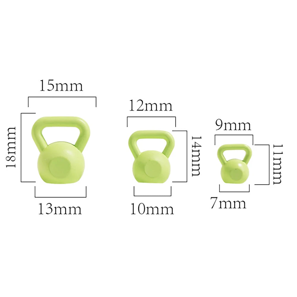 1Pcs 1/12 Dollhouse Miniature Metal Dumbbell Mini Kettlebell Model for ob11 bjd Doll House Accessories Decoration