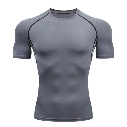 Sport T Shirt Men Quick Dry Short Sleeve Sport Tee Tops Gym Fitness Compression Shirt Training Running T-Shirt Men Rashgard