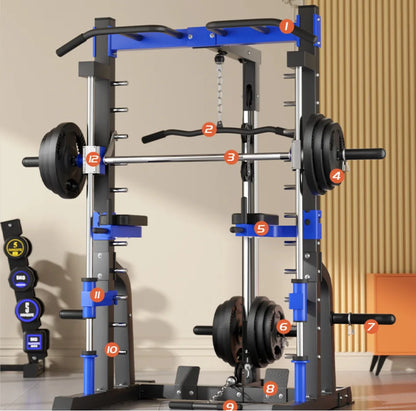Smith machine gantry fitness equipment, home bird squat bench, multi-functional home comprehensive trainer