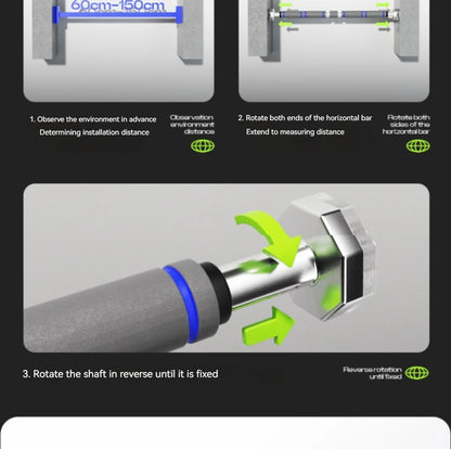 Telescopic Doorway Pull Up Bar Non-Slip Chin-Up Fitness Equipment Adjustable Home Gym Strength Training Heavy Duty For Men Women