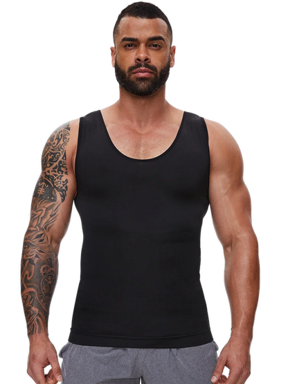 Mens Tummy Control Shapers Compression Shirt Slimming Undershirt Body Shaper Tank Tops gynomastica Sleeveless Shapewear Vest