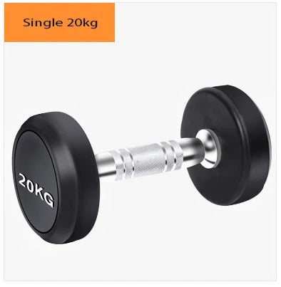 Round Rubber Coated Steel Dumbbell for Men and Women, Special Fitness Equipment, Classic, 5kg-20kg