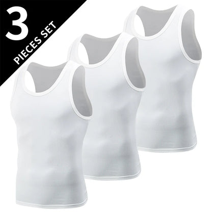1/3 Piece Men's Four Seasons Basic Plus Size Sports And Leisure Vest Men's Fitness Running Basketball Bottoming Sleeveless Vest