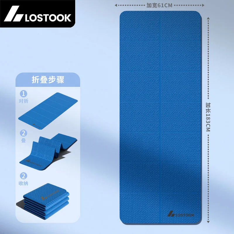 Extra Wide Yoga Mat Thick Foldable Non-Slip Quiet Exercise Mat for Home Workout Fitness 요가매트