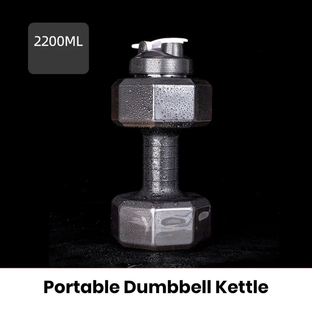 500/1500/2200/2600ML Dumbbell Water Bottle ET Dumbbell Shaped Kettle Arm Muscle Training Fitness Cycling Workout Water Bottle
