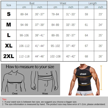 Mens Tummy Control Shapers Compression Shirt Slimming Undershirt Body Shaper Tank Tops gynomastica Sleeveless Shapewear Vest