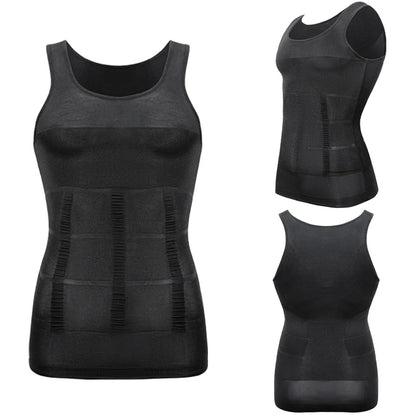 Mens Slimming Body Shaper Vest Shirt Abs Abdomen Slim Gym Workout Tummy Control Compression Tank Top Sleeveless Shapewear