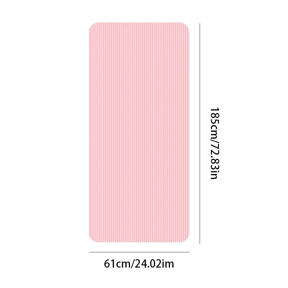 Recently popular hot-seYoga Mat Non Slip Exercise Mat Thick Solid Color Fitness Mat Yoga Workout Mat Multi-Function for Home Gym