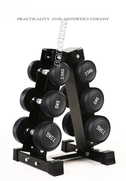 Round Rubber Coated Steel Dumbbell for Men and Women, Special Fitness Equipment, Classic, 5kg-20kg