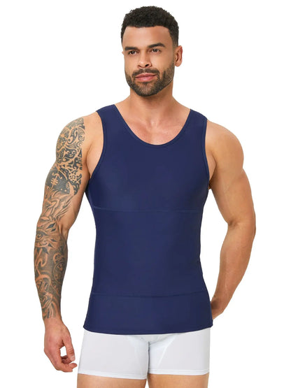 Mens Shapewear Hide Gynecomastia Compression Tank Tops Men Body Shaper Tummy Control Slimming Undershirt
