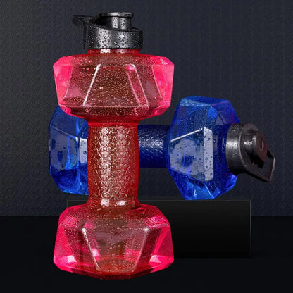 500/1500/2200/2600ML Dumbbell Water Bottle ET Dumbbell Shaped Kettle Arm Muscle Training Fitness Cycling Workout Water Bottle