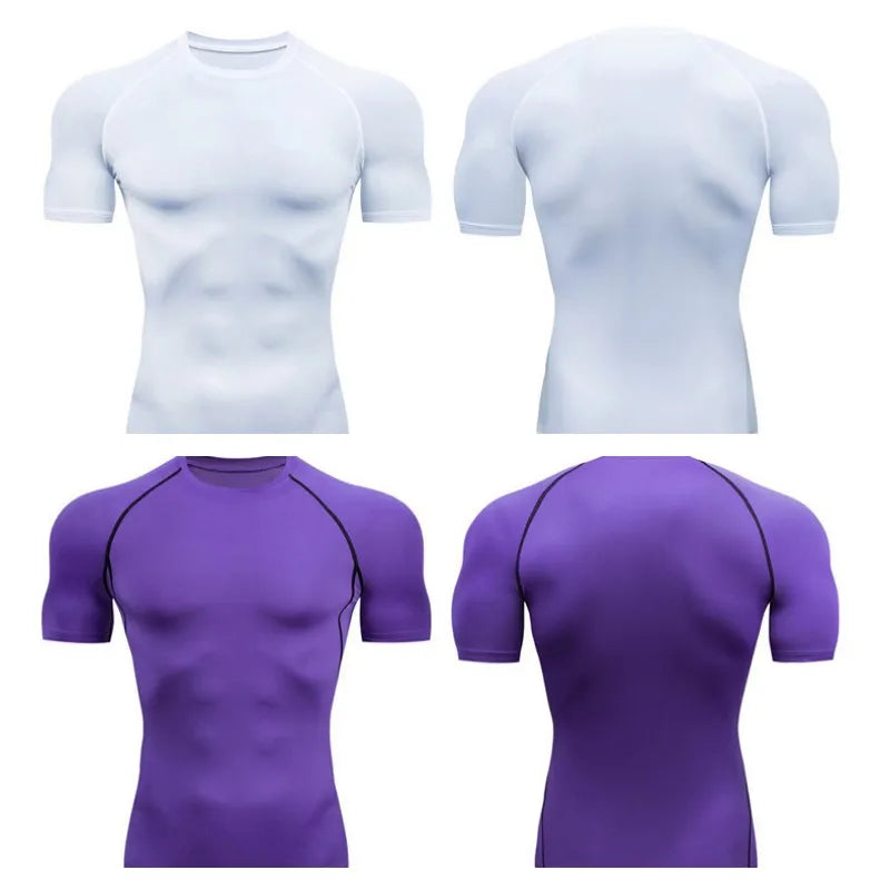 Sport T Shirt Men Quick Dry Short Sleeve Sport Tee Tops Gym Fitness Compression Shirt Training Running T-Shirt Men Rashgard