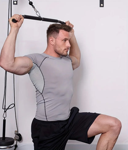 Fitness Lat Pull Down Bar Press Biceps Back Strength Workout Handle For Cable Machine Attachment Gym Accessories