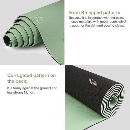 TPE yoga mat is environmentally friendly, odorless, elastic, waterproof, and anti slip. It is a professional yoga mat with genui
