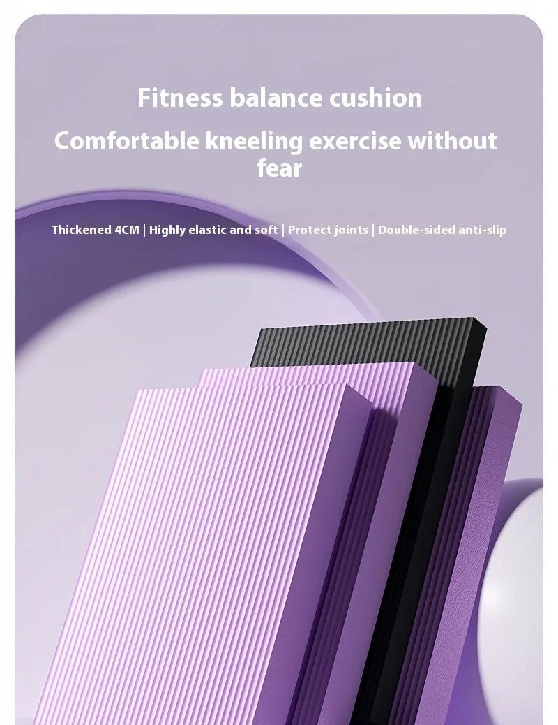 Yoga Mat Thicken Home Workout Balanced Gymnastics Mat Pilates Accessories Non-slip Abdominal Wheel Assisted Kneeling Pad Gym