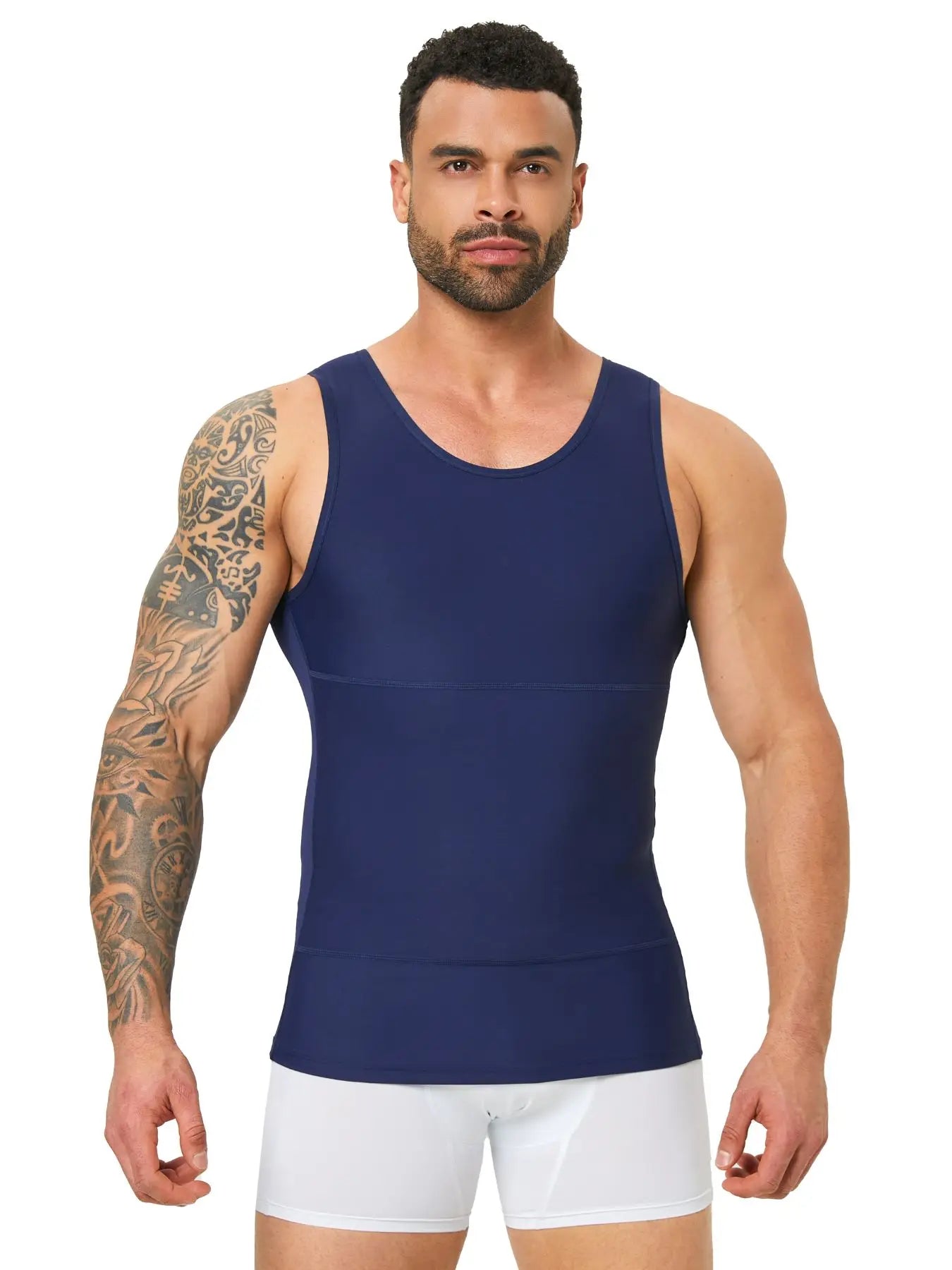 Mens Shapewear Hide Gynecomastia Compression Tank Tops Men Body Shaper Tummy Control Slimming Undershirt