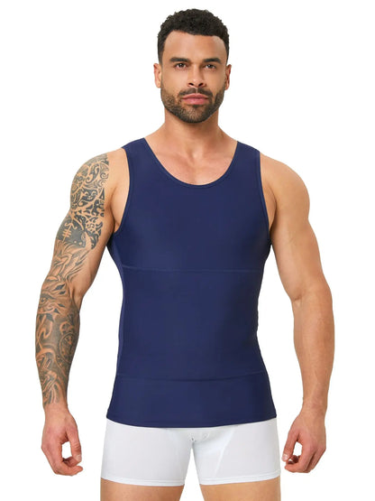 Mens Shapewear Hide Gynecomastia Compression Tank Tops Men Body Shaper Tummy Control Slimming Undershirt
