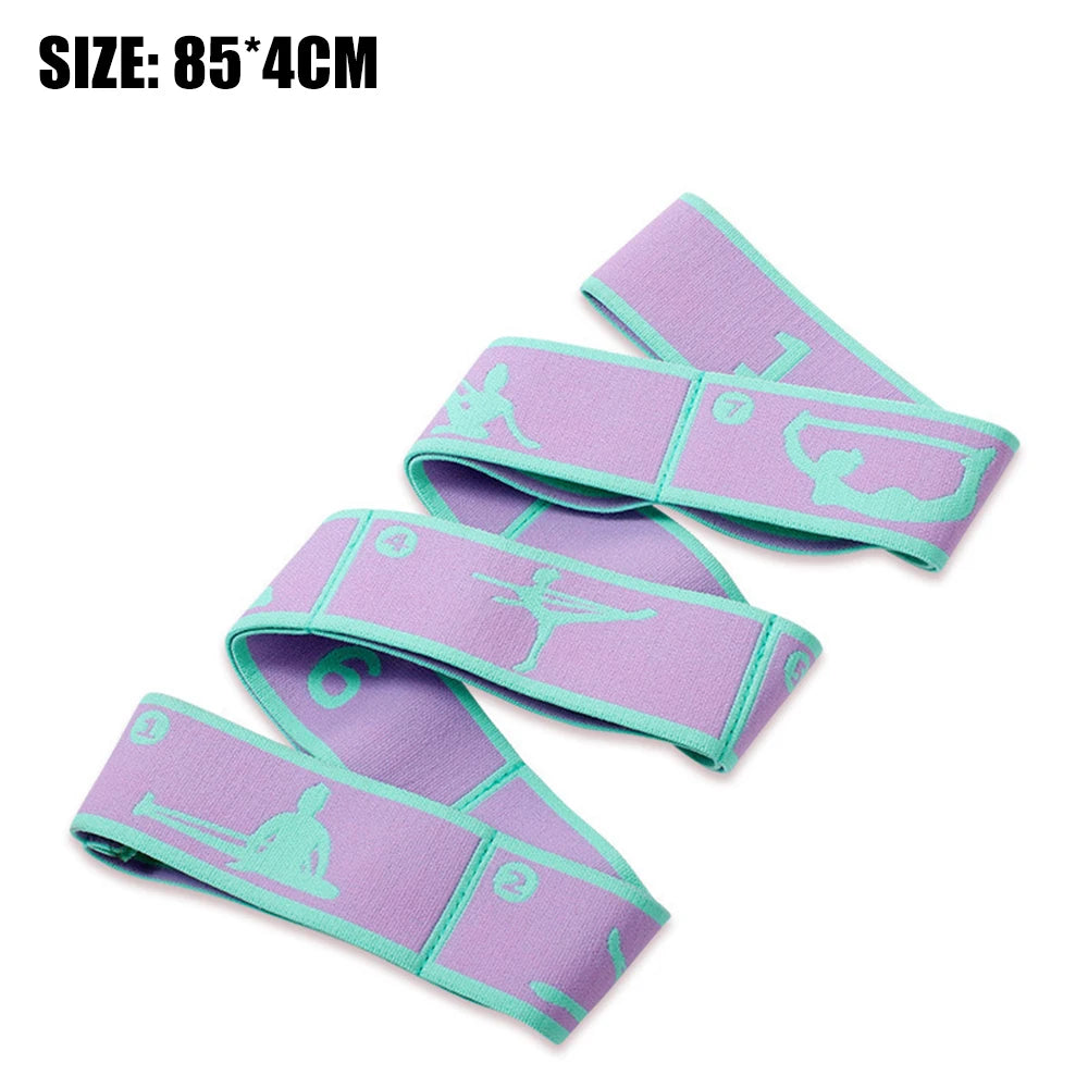 Elastic Yoga Resistance Band Pilates Dance Stretching Belt Fitness Sport Exercise Pull Strap Belt Beginner Multi-Functional Band