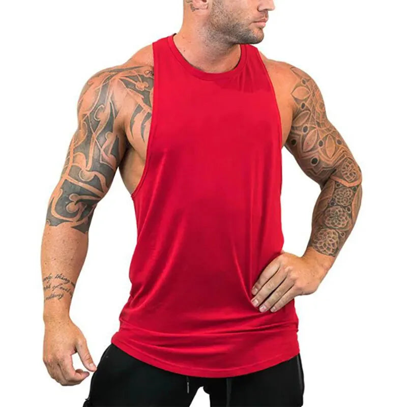 Men's Jogging Undershirt Workout Fitness Comfortable Sleeveless T-Shirt Outdoor Sports Running Fashion Breathable Loose Vest