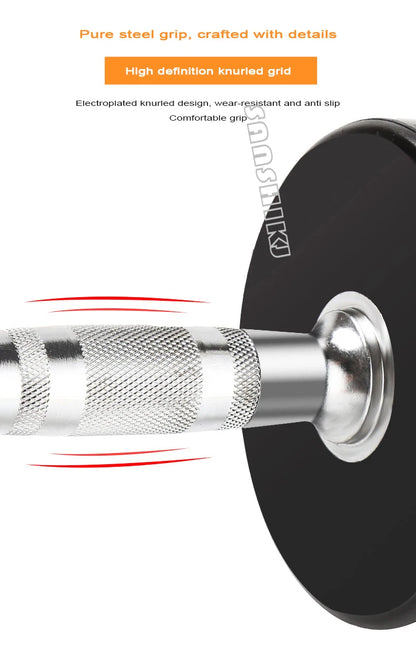 Round Rubber Coated Steel Dumbbell for Men and Women, Special Fitness Equipment, Classic, 5kg-20kg