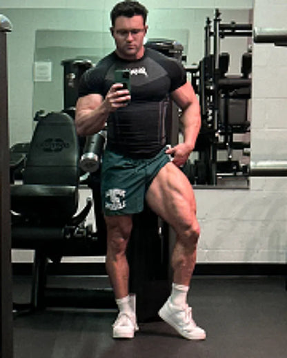 Men Short Sleeve 2025 Spring Autumn New StyleFitness Clothes Quick Drying Breathable Stretch Tight Fitting Clothing T-Shirt