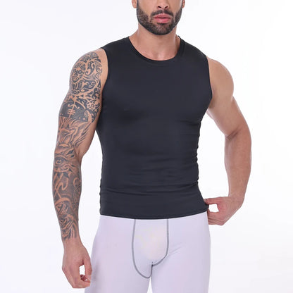 Men Compression Tank Top Slim Sleeveless Vest Breathable Quick Dry for Fitness Gym Sweat Cycling Active Tops