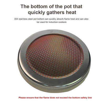 1.5/1L Foldable Silicone Kettle with Handle Outdoor Collapsible Kettle Stainless Steel Bottom Water Pot for Campting Backpacking