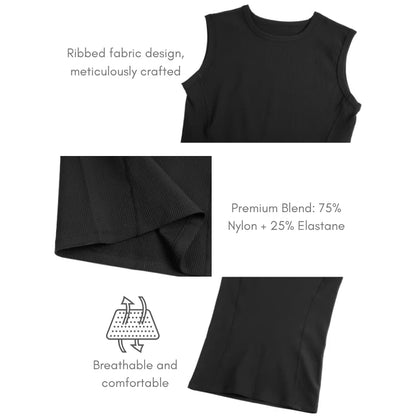 Men's ribbed shapewear vest, slim fitting shirt, breathable and comfortable exercise and fitness abdominal slimming sports vest