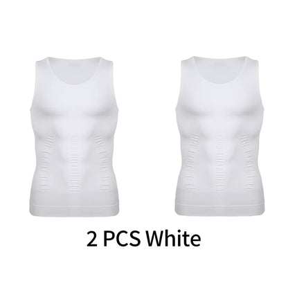 Mens Slimming Body Shaper Vest Shirt Abs Abdomen Slim Gym Workout Tummy Control Compression Tank Top Sleeveless Shapewear