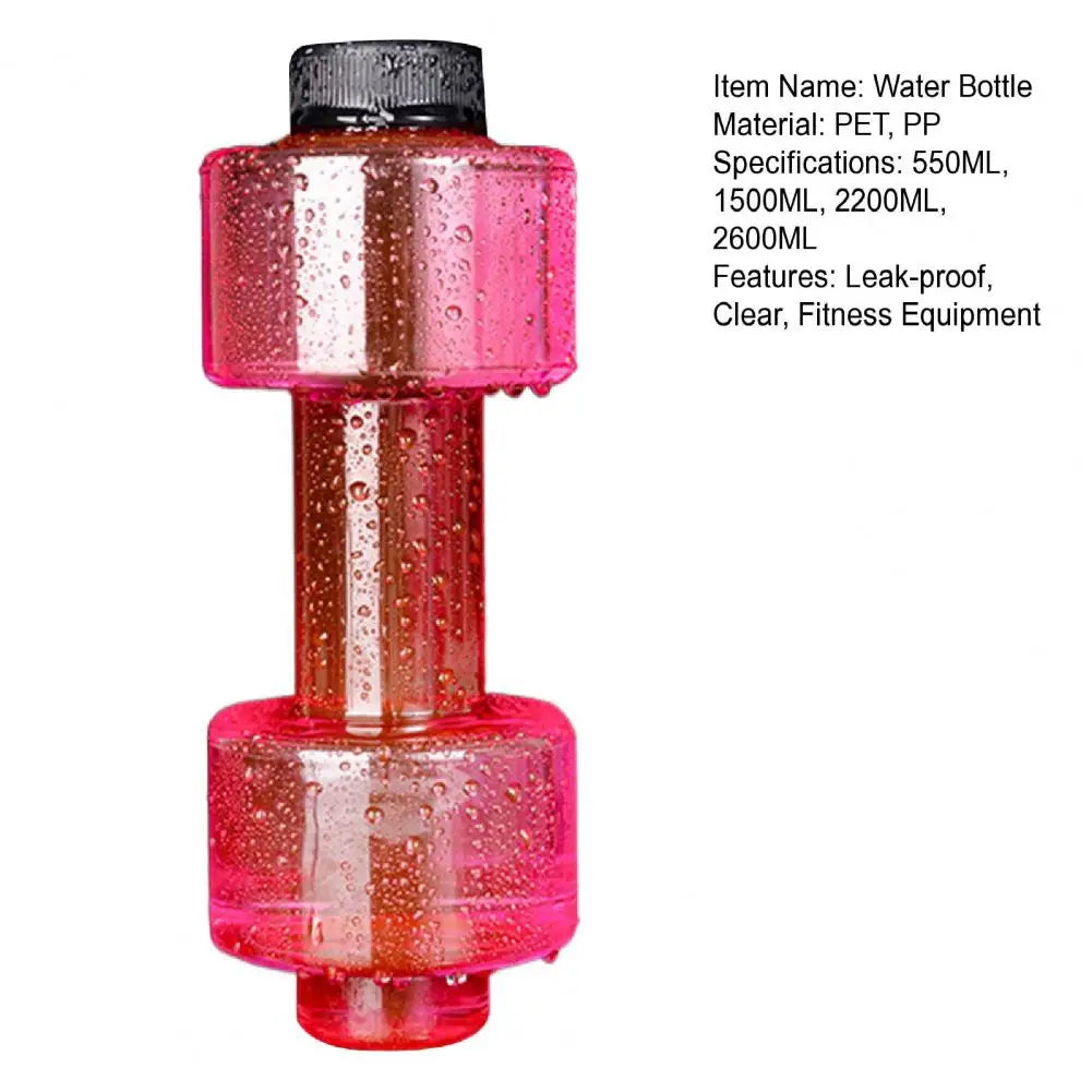 500/1500/2200/2600ML Dumbbell Water Bottle ET Dumbbell Shaped Kettle Arm Muscle Training Fitness Cycling Workout Water Bottle
