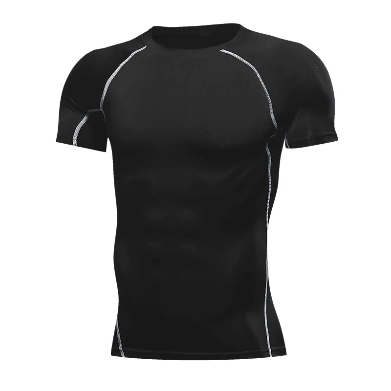 Men's Running Compression Tshirts Quick Dry Soccer Jersey Fitness Tight Sportswear Gym Sport Short Sleeve Shirt Breathable