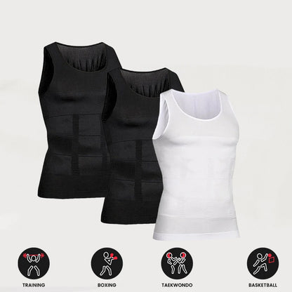 3/2/1Pieces Men's Compression Body Shaper Tank Top, Slimming Vest