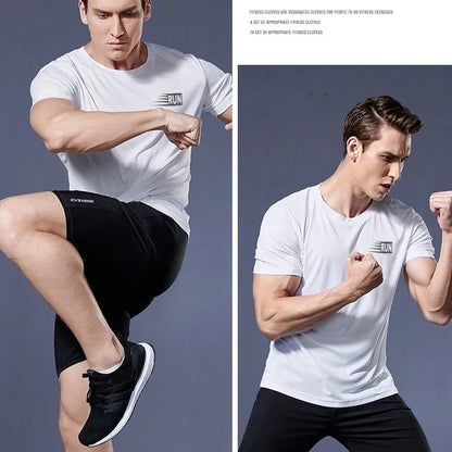Quick Dry Running Shirt Football Shirt Men's Sportswear Men's Jogging T-shirt Quick Dry Compression Sports T-shirt Gym