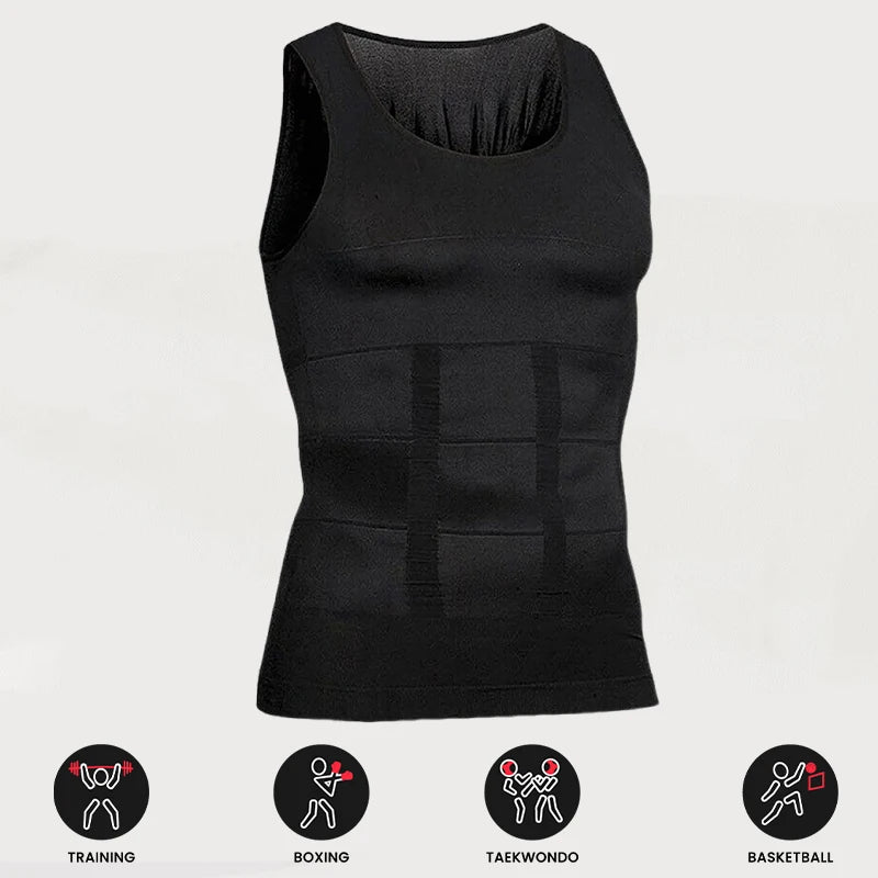 3/2/1Pieces Men's Compression Body Shaper Tank Top, Slimming Vest