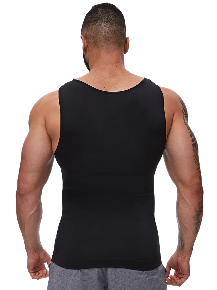 Men Body Shaper Slimming Compression Vest Undershirt Seamless Waist Trainer Tank Top Belly Control Workout Weight Loss Shapewear