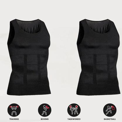 3/2/1Pieces Men's Compression Body Shaper Tank Top, Slimming Vest