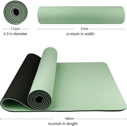 TPE yoga mat is environmentally friendly, odorless, elastic, waterproof, and anti slip. It is a professional yoga mat with genui