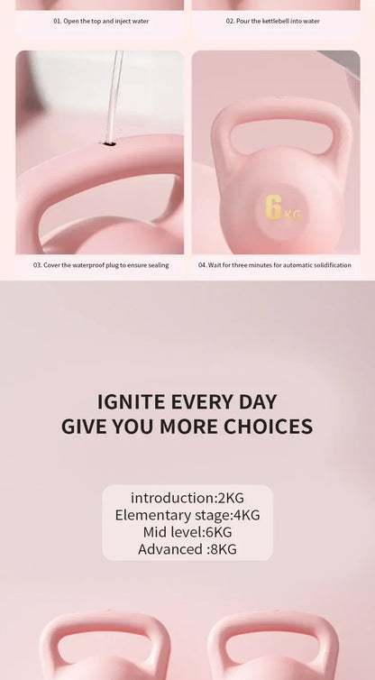 1pc Women's Lifting Kettle Dumbbell Buttock Artifact Kettlebell Men's Fitness Home Professional Squat Weight Loss Exercise Equip