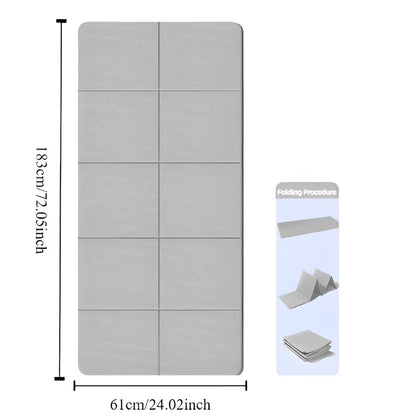 Foldable TPE Yoga Mat: Eco Friendly, Double Sided Non-slip, Folding Travel Fitness Mat for Yoga, Pilates & Floor Workouts