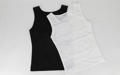 Men Compression Shirt Slimming Undershirt Body Shaper Chest Compression Tummy Control Tank Top Shapewear Underwear