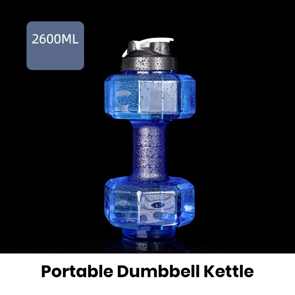 500/1500/2200/2600ML Dumbbell Water Bottle ET Dumbbell Shaped Kettle Arm Muscle Training Fitness Cycling Workout Water Bottle