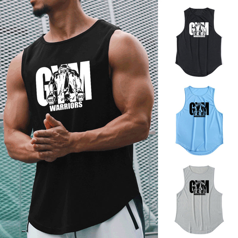 Summer Mesh Quick Dry Gym Fitness Tank Tops Men's Casual Moisture Wicking Bodybuilding Sleeveless Shirt Workout Muscle Vests